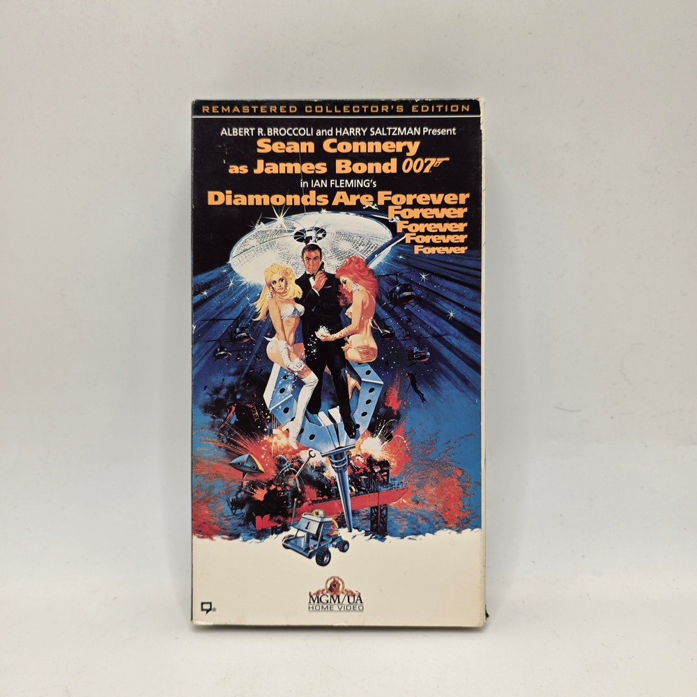 MGM/UA Diamonds Are Forever VHS Sean Connery James Bond 007 Remastered Collector